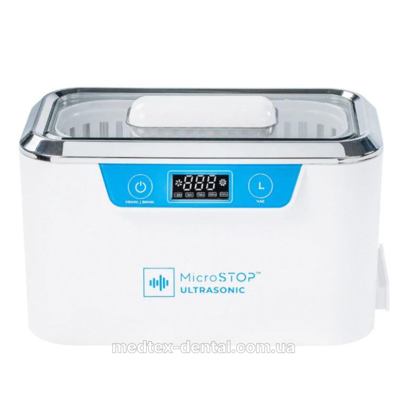 Ультразвуковая мойка Microstop MU-SMART объемом 0.8 литра для очистки мелкого инструментария в медицине