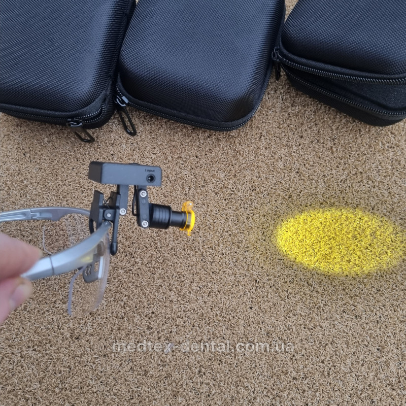 Бездротова LED підсвітка для бінокулярів на прищіпці ( З помаранчевим фільтром ) для роботи з фотополимерами