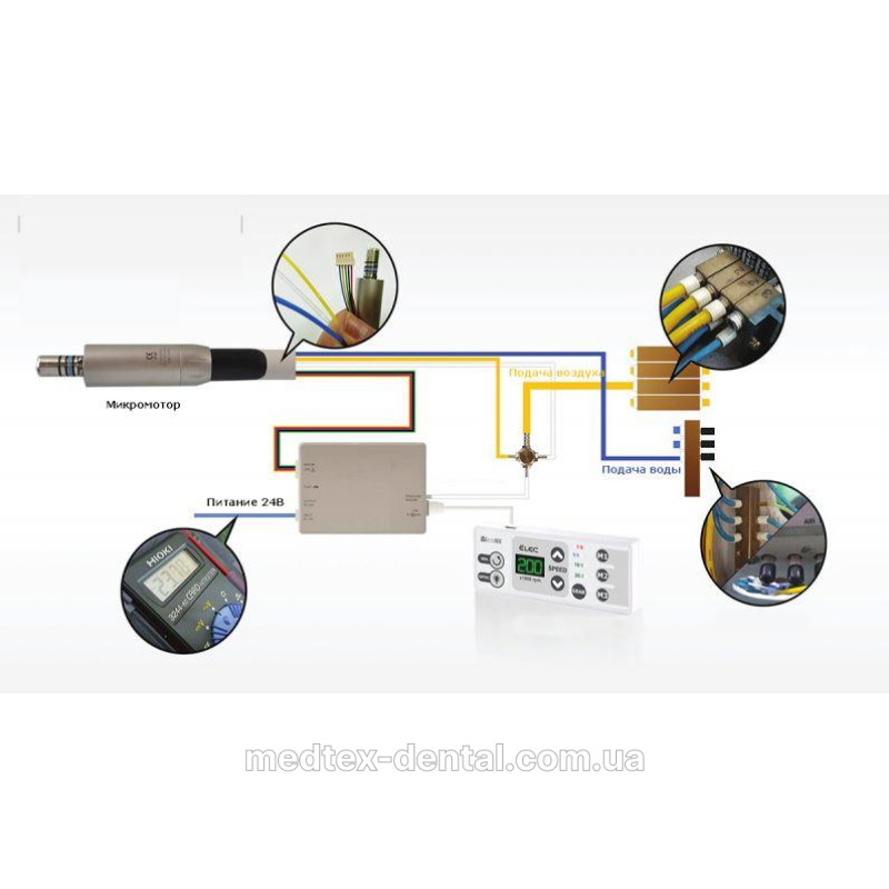 Вбудований безщітковий мікромотор MICRO-NX ELEC з LED підсвічуванням для підвищування AnyXing