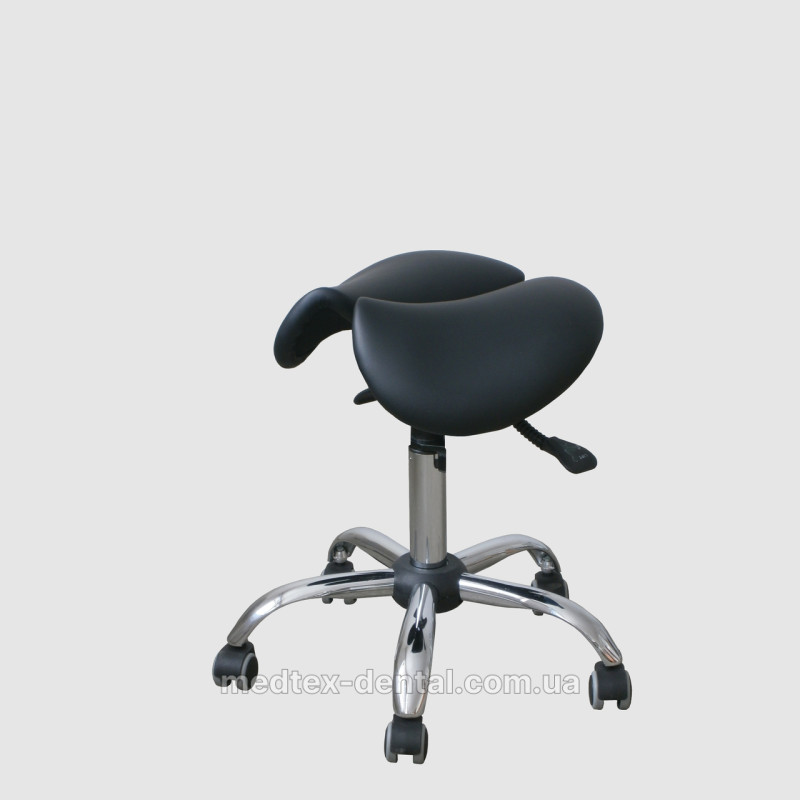 Стілець-сідло для стоматолога SADDLE зі спинкою – комфорт та підтримка в роботі