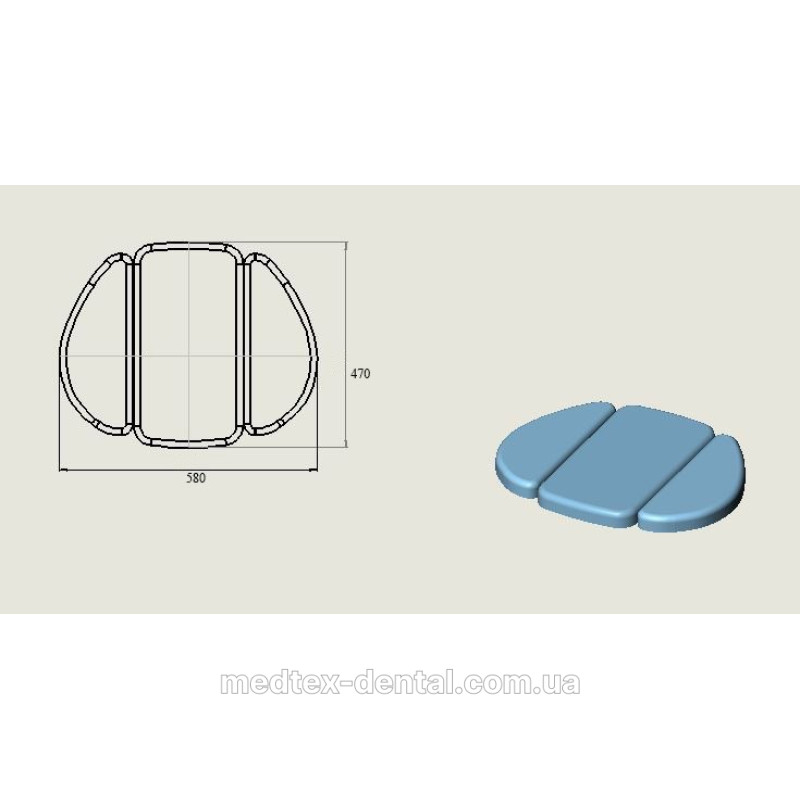 Матрац на стоматологічне крісло пацієнта ORTHO COMFORT (Медтех) для комфорту та підтримки